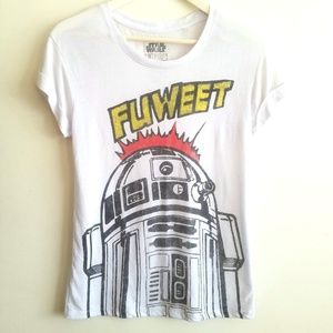 Star Wars - R2D2 Graphic Boyfriend Cuffed Sleeve T